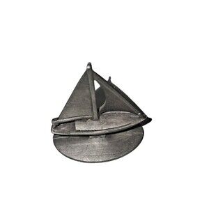 Spoontiques Pewter Sail Boat Miniature Nautical Figurine